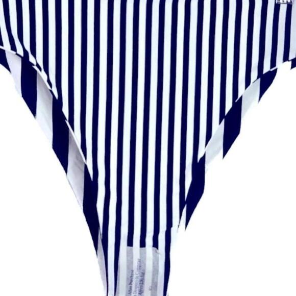 ROXY Juniors Paradise Reversible Bikini Bottoms Navy White Parallel XL New - Picture 12 of 16